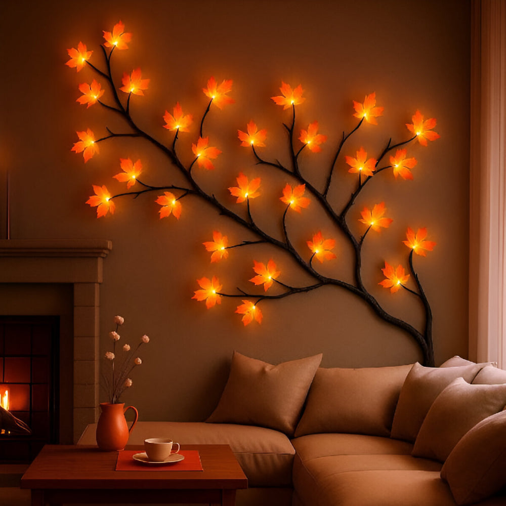 LED Branch Tree Light – Rustic Illuminated Wall Art Accent