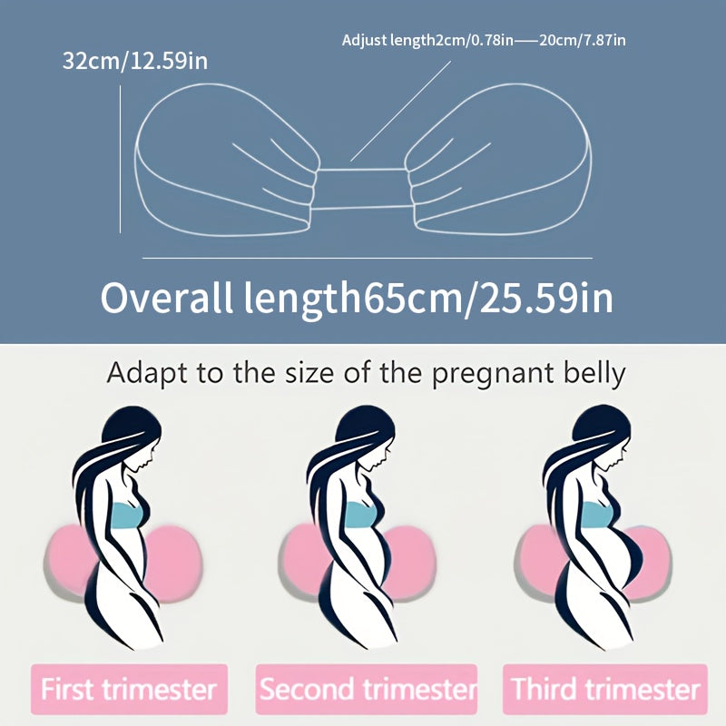 Adjustable Pregnancy Pillow – Ergonomic Side-Sleeper Support Cushion