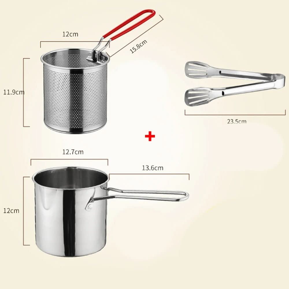 SMARTFRY Stainless Steel Deep Fryer Pot – Anti-Scald Oil-Saving Fryer