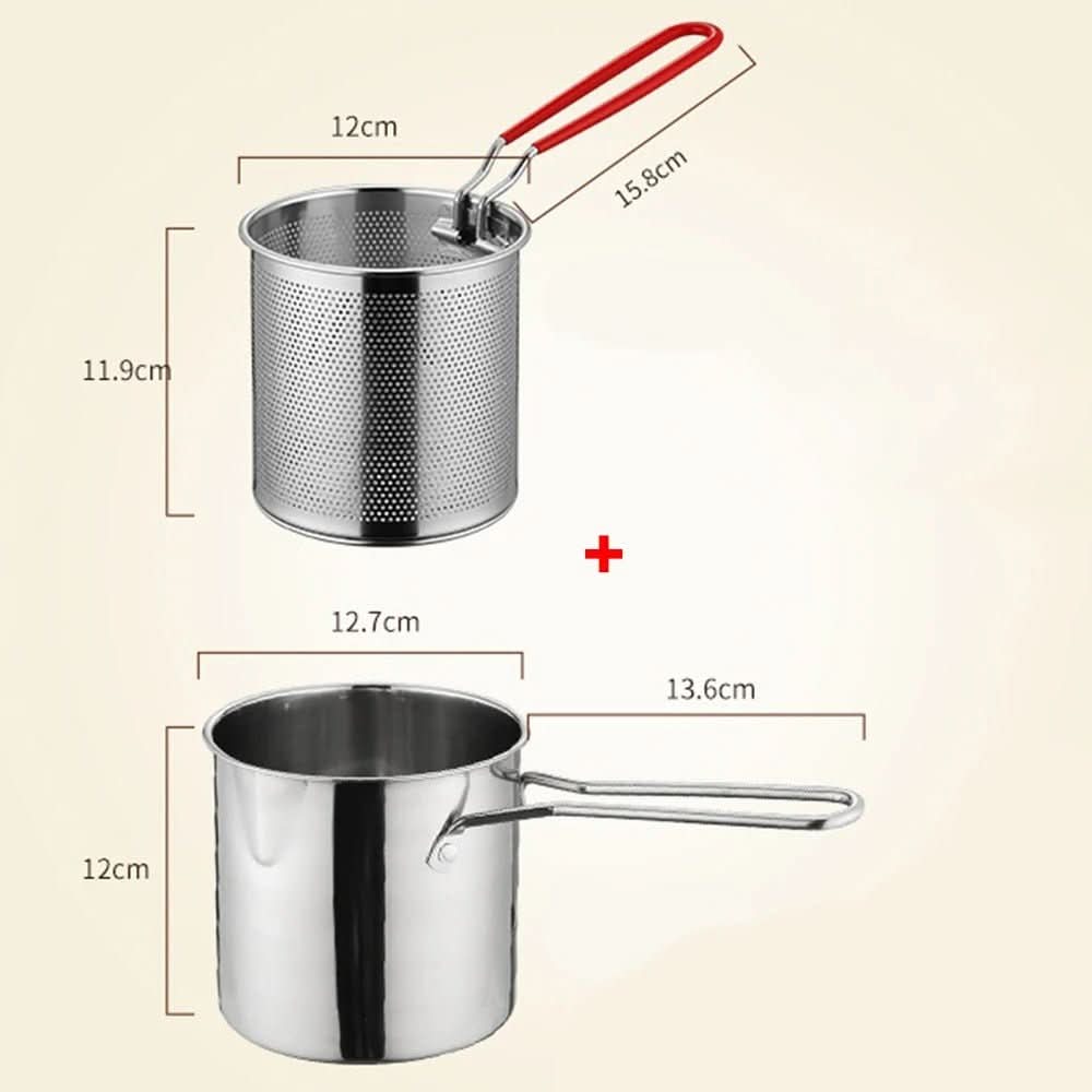 SMARTFRY Stainless Steel Deep Fryer Pot – Anti-Scald Oil-Saving Fryer