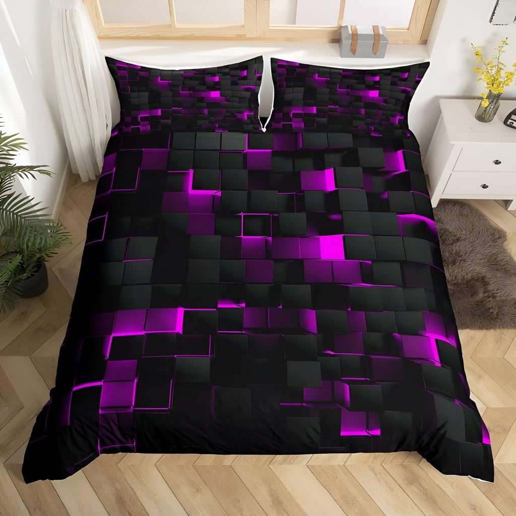 GeoMatrix Duvet Cover Set – Bold Geometric Modern Bedding