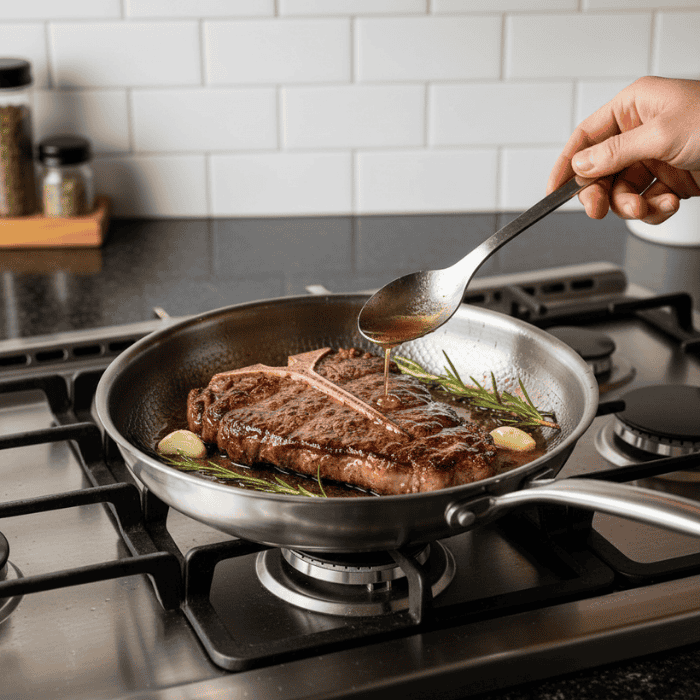 TITAN Premium Titanium Frying Pan – Uncoated Pan for All Hobs