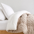 Nova Kuscheldecke 200x230cm Beige – Dicke Lammkaschmir-Optik Wärmedecke