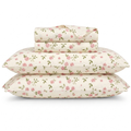 Vivi Bettwäsche mit Rosen 200x200cm – Rosa 4-teiliges Set, Shabby Chic