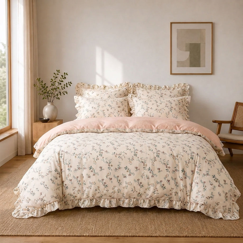 Margot Bettwäsche Streublumen Creme 200x200 cm – Szene 4
