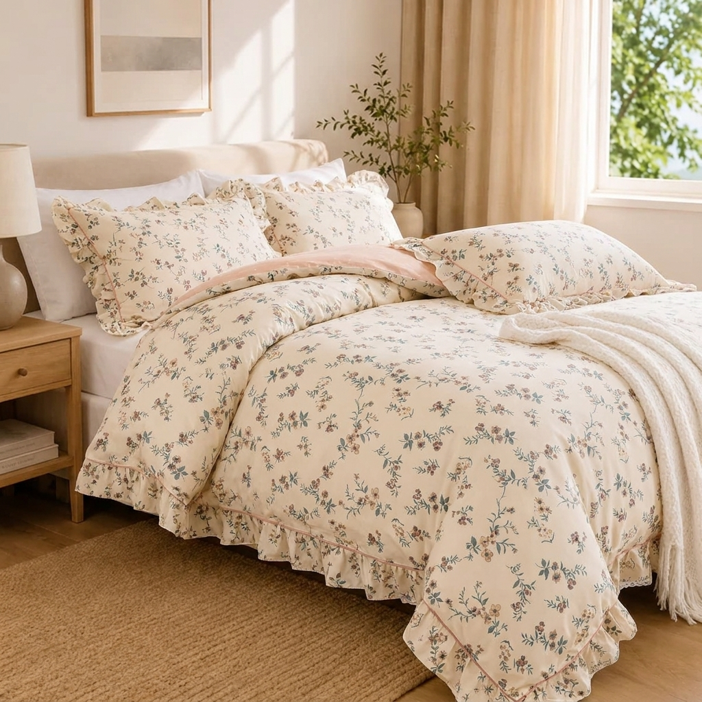 Margot Bettwäsche Streublumen Creme 200x200 cm – Szene 6