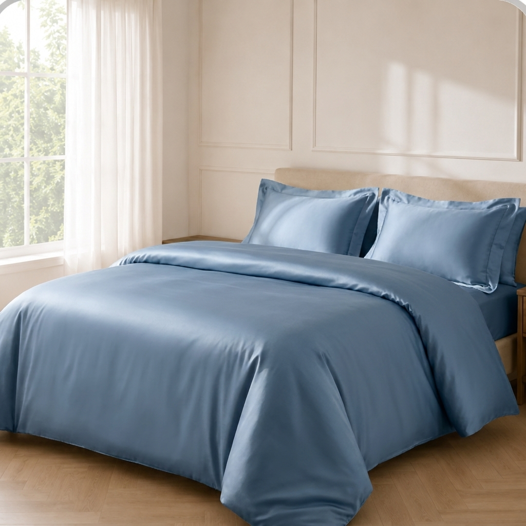 Indigo Bettwäsche jeansblau – Szene 2