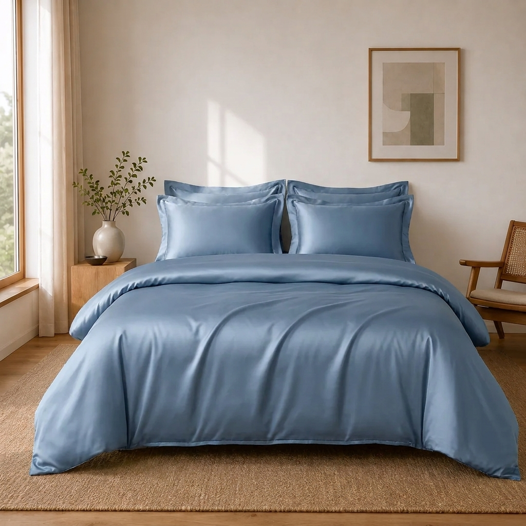 Indigo Bettwäsche jeansblau – Szene 4