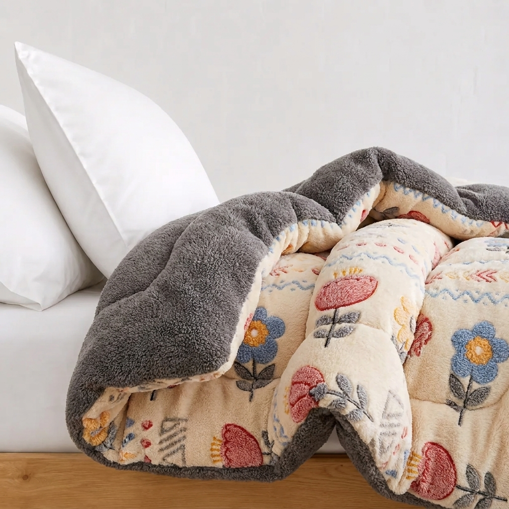 Câline Winterdecke Creme Blumen – Szene 3