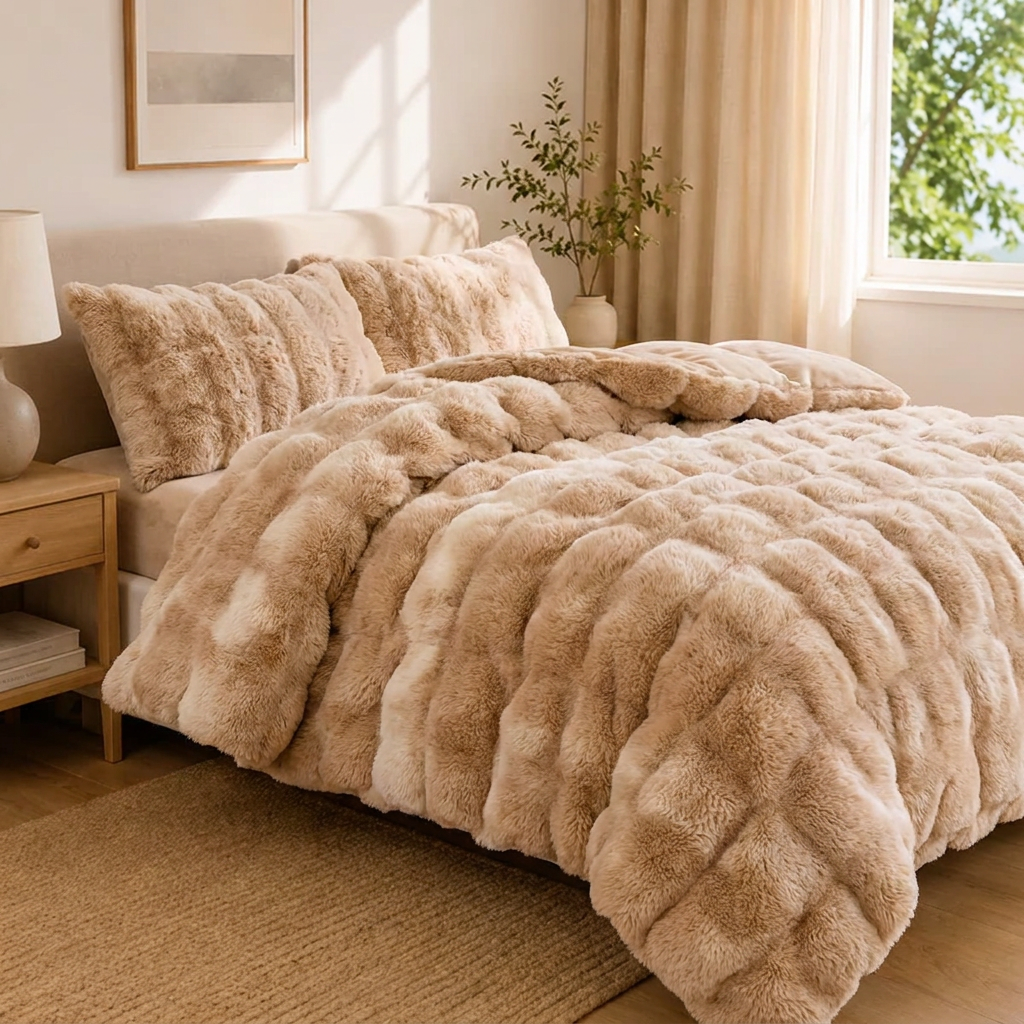 Noisette Plüsch Bettwäsche Camel – Szene 6