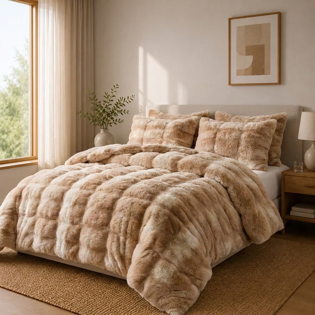 Noisette Plüsch Bettwäsche Camel – Szene 7