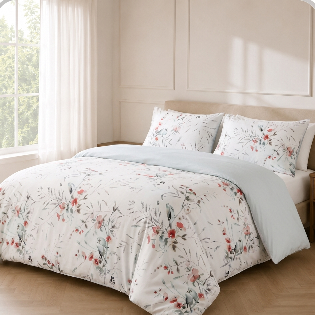 Florine Bettwäsche Blumen Creme – Szene 2
