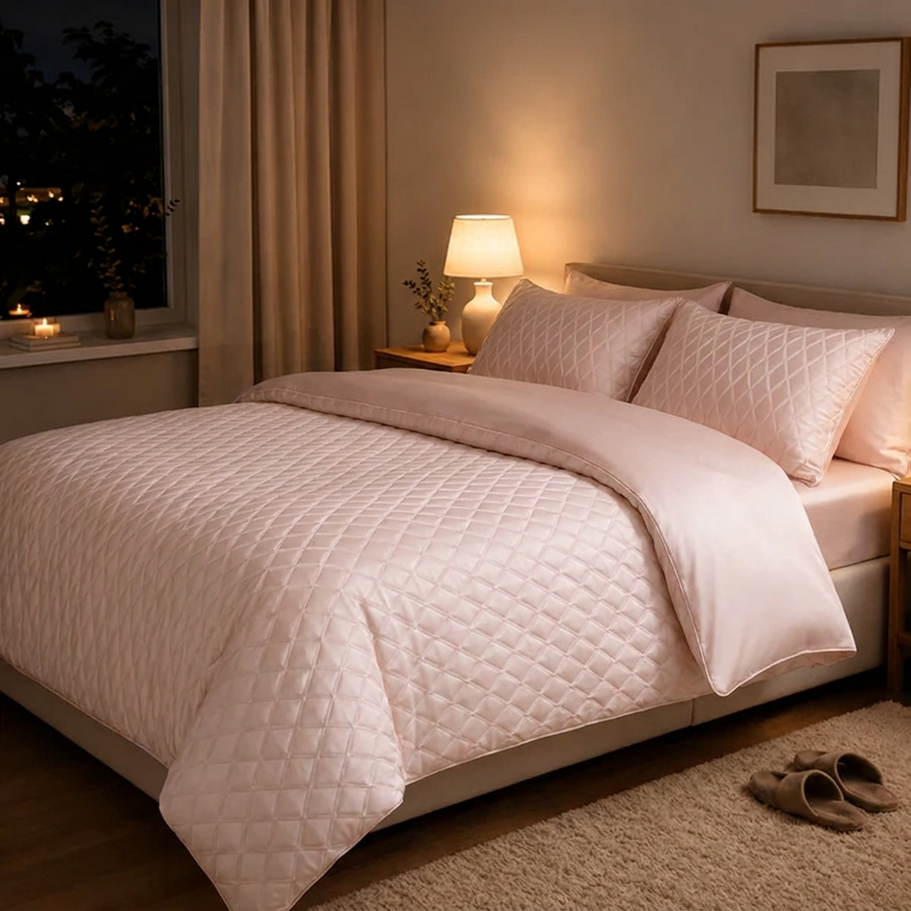 Pivoine Bettwäsche Jacquard Rosa – Szene 5