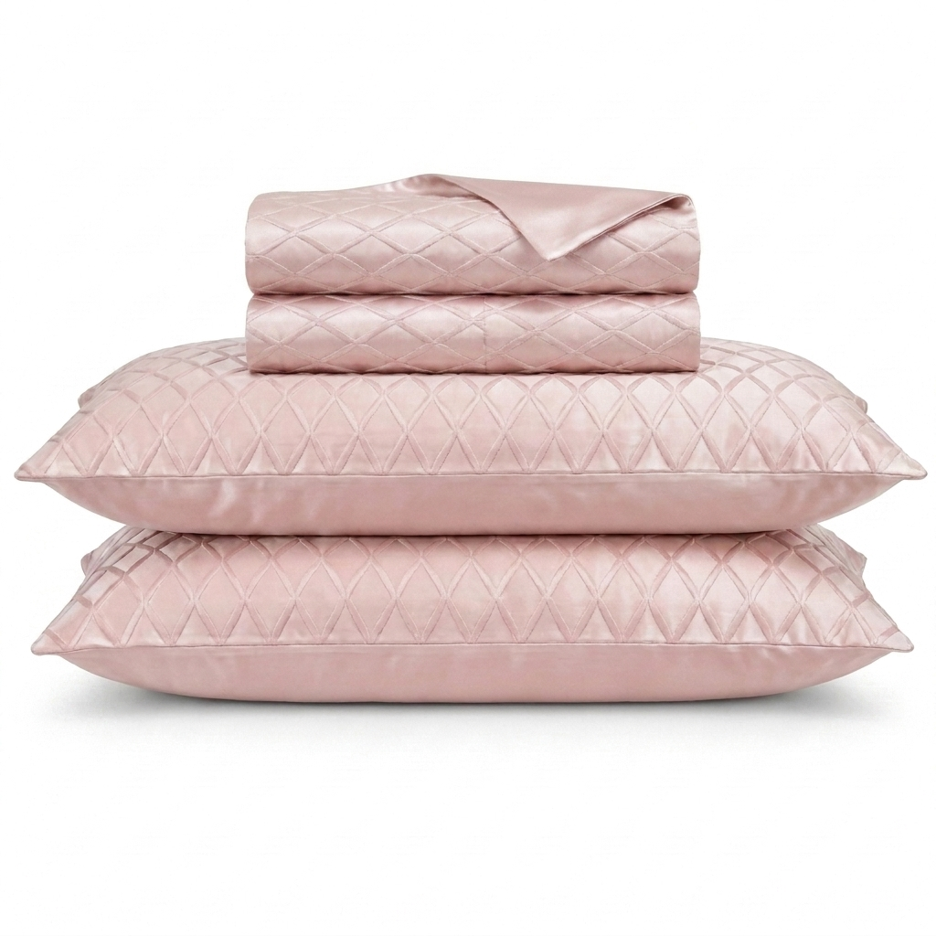 Pivoine Bettwäsche Jacquard Rosa – Szene 1