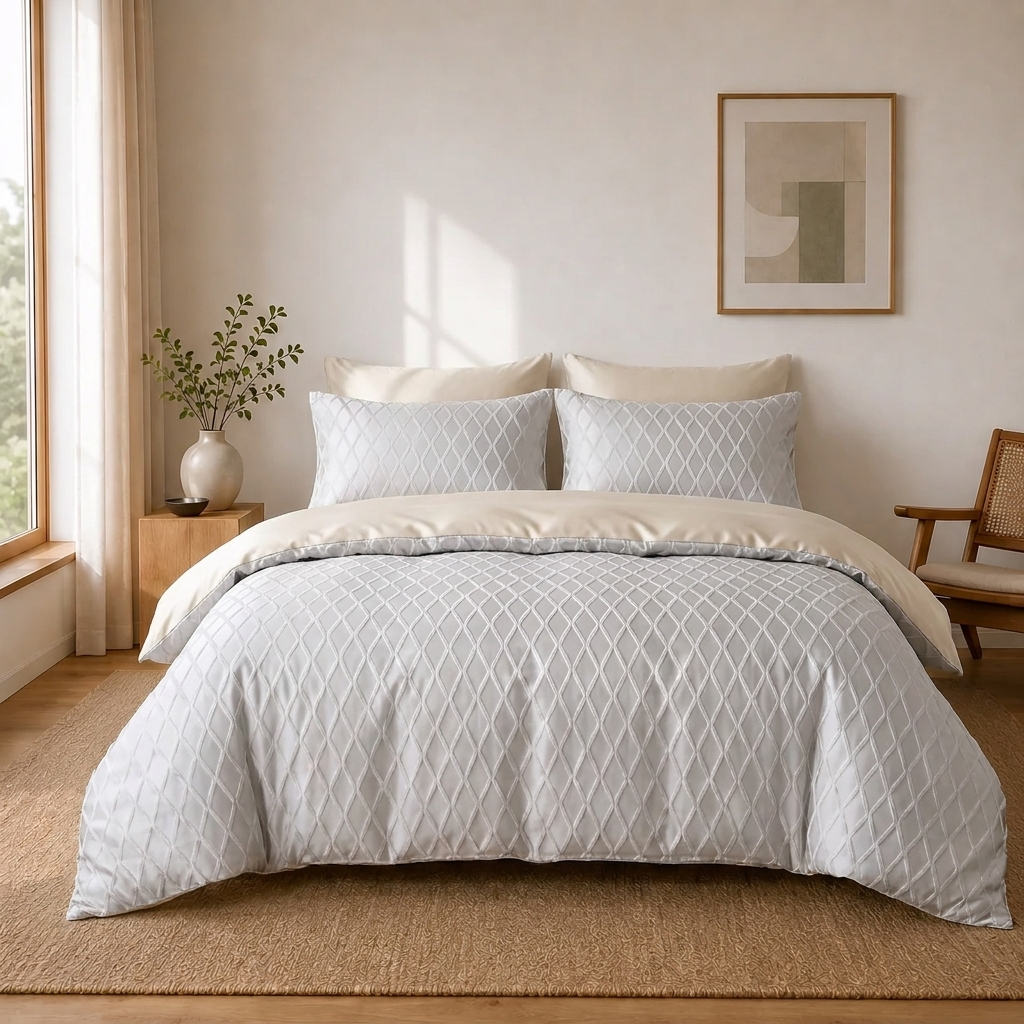 Ivoire Bettwäsche Jacquard Weiß – Szene 4