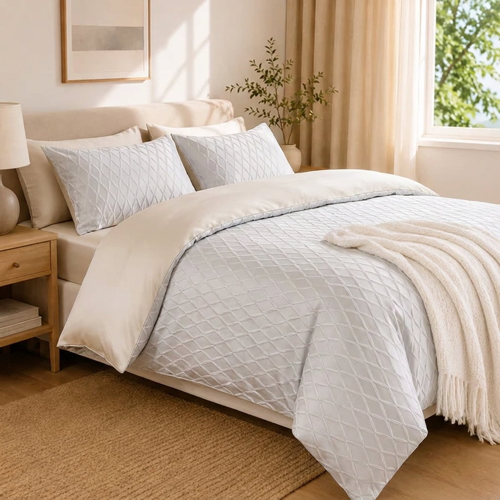 Ivoire Bettwäsche Jacquard Weiß – Szene 6
