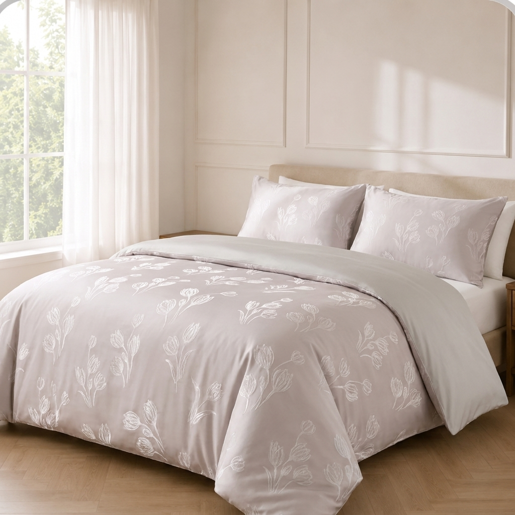 Brume Bettwäsche Jacquard Grau – Szene 2