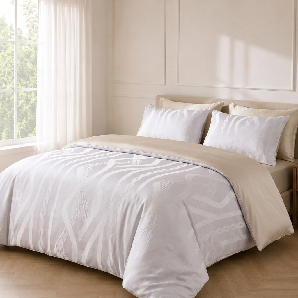 Plume Bettwäsche Jacquard Grau – Szene 2