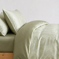 Laurier Bettwäsche Jacquard Salbeigrün – Szene 3