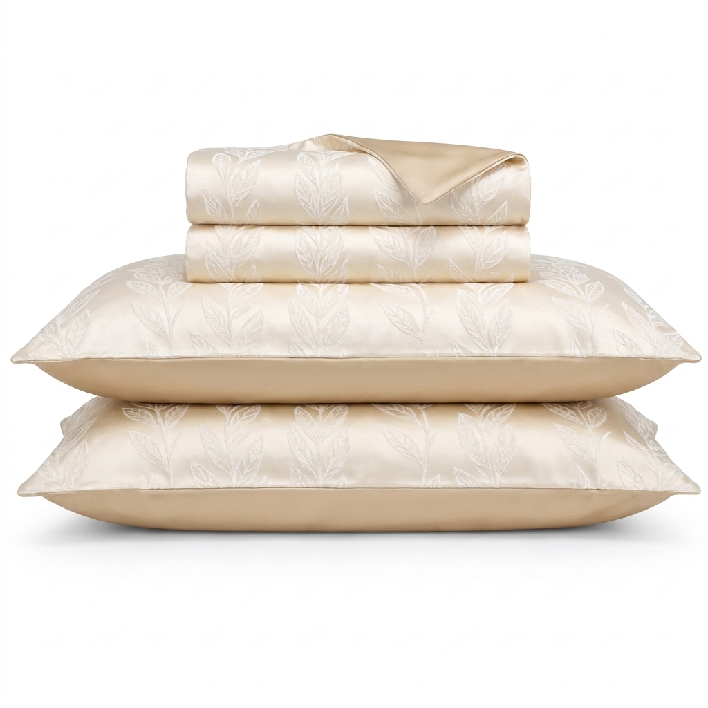 Feuille Bettwäsche Jacquard Creme – Szene 1