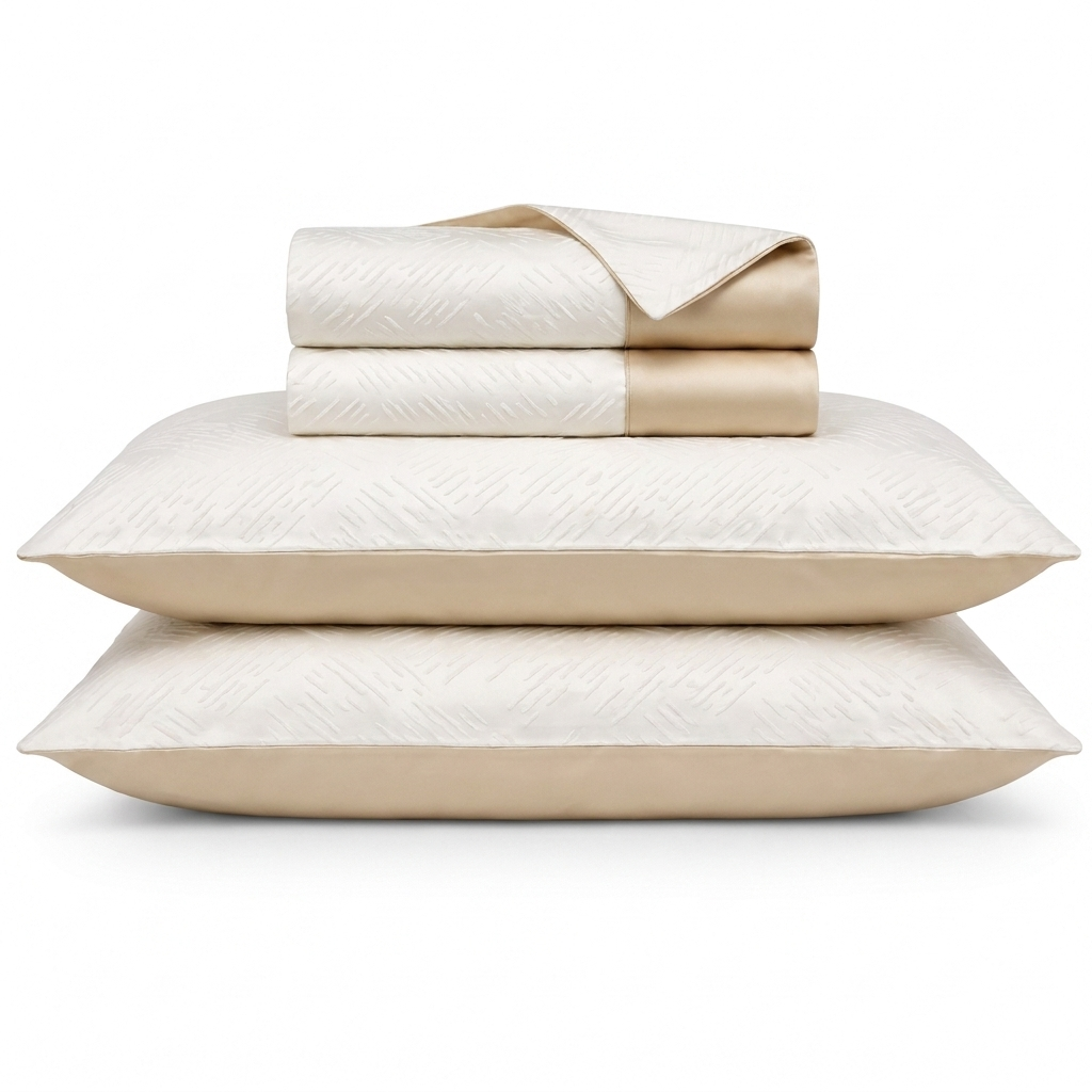 Lin Bettwäsche Jacquard Creme – Szene 1