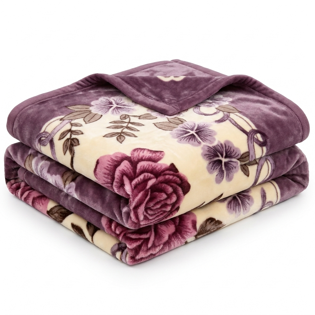 Violette Plüschdecke Lila Rosen – Szene 1