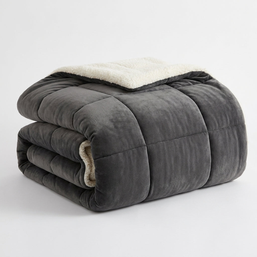 Noir Winter-Steppdecke Schwarz – Szene 1