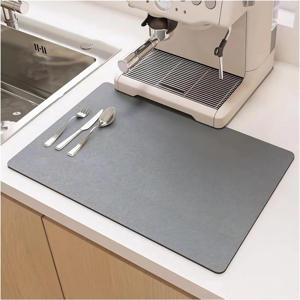 Quick-Dry Kitchen Dish Drying Mat – Highly Absorbent Countertop Mat