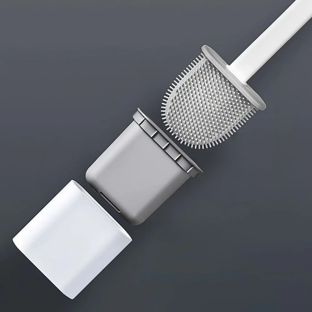 Silicone Toilet Brush – Hygienic Non-Scratch Cleaning Brush with Holder