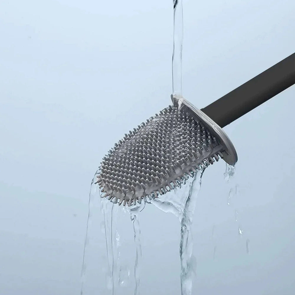 Silicone Toilet Brush – Hygienic Non-Scratch Cleaning Brush with Holder
