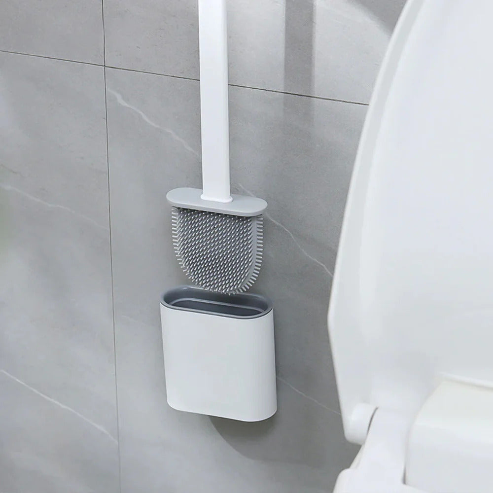 Silicone Toilet Brush – Hygienic Non-Scratch Cleaning Brush with Holder