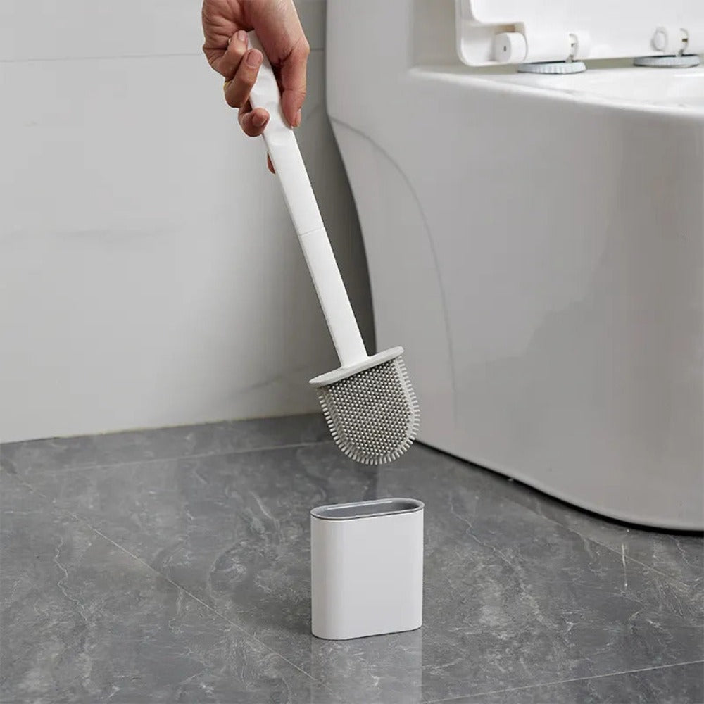 Silicone Toilet Brush – Hygienic Non-Scratch Cleaning Brush with Holder