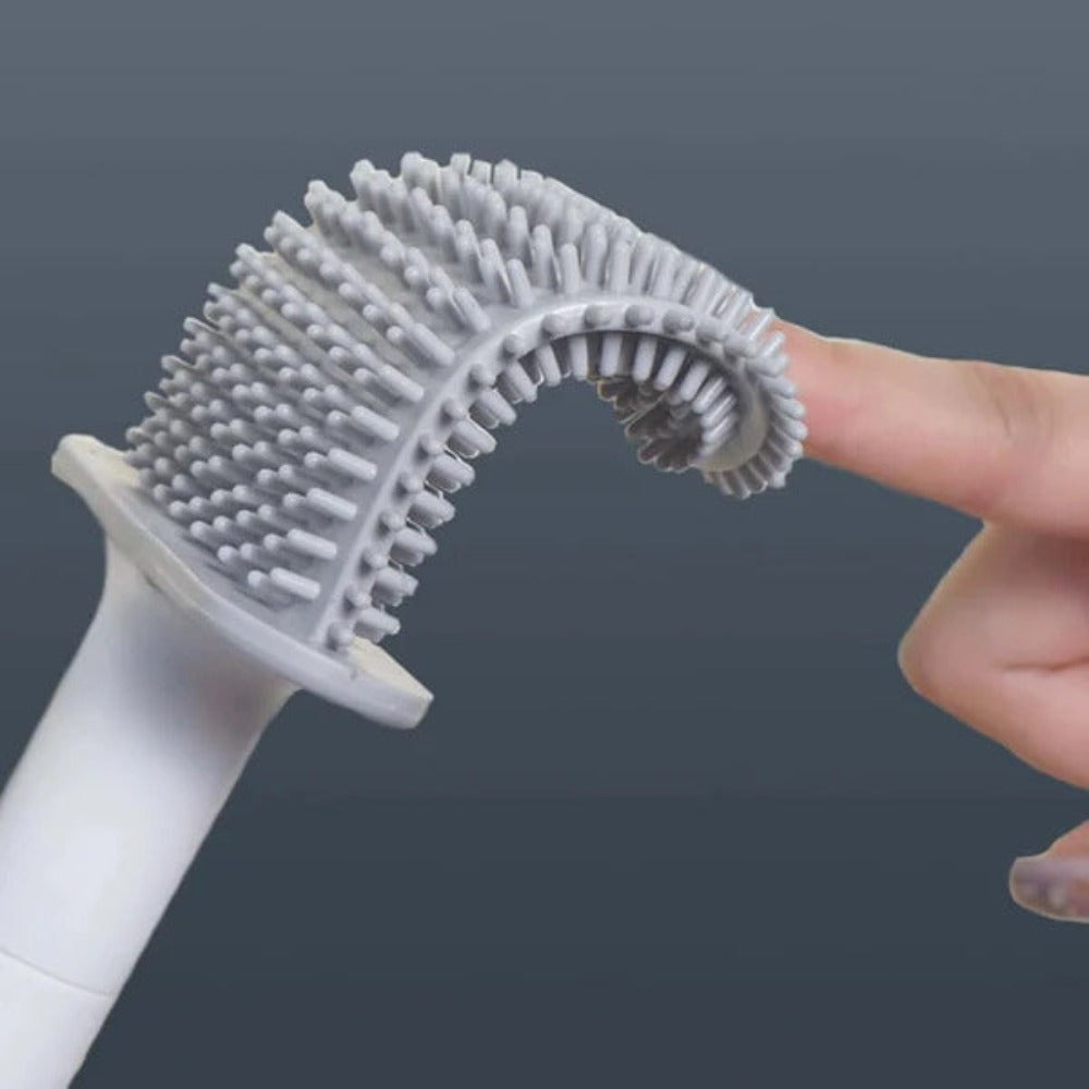 Silicone Toilet Brush – Hygienic Non-Scratch Cleaning Brush with Holder
