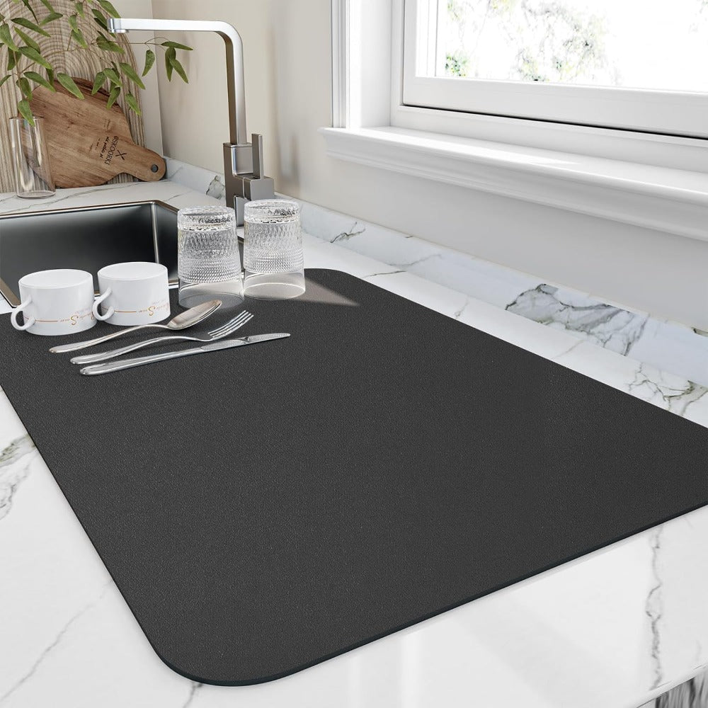 Quick-Dry Kitchen Dish Drying Mat – Highly Absorbent Countertop Mat