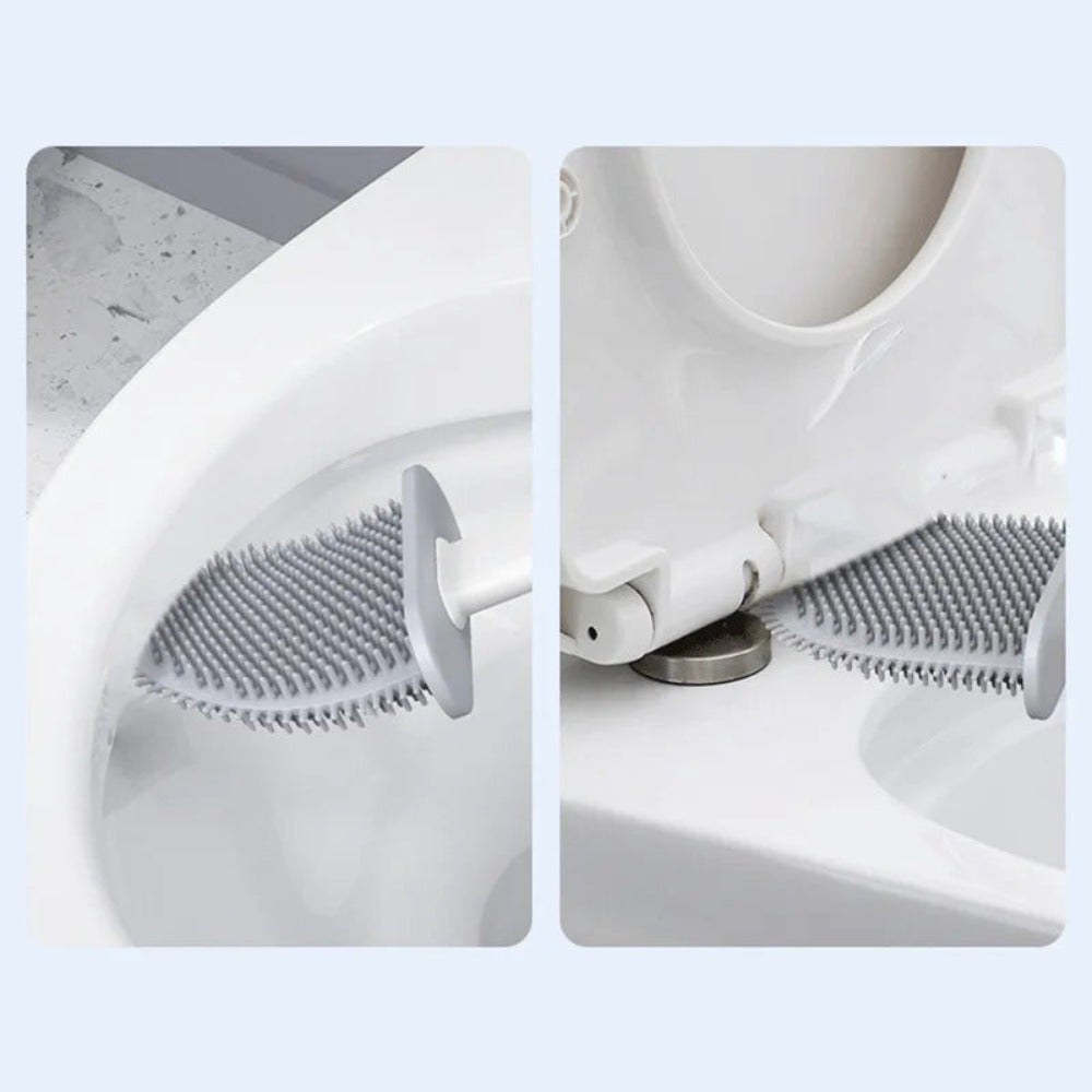 Silicone Toilet Brush – Hygienic Non-Scratch Cleaning Brush with Holder