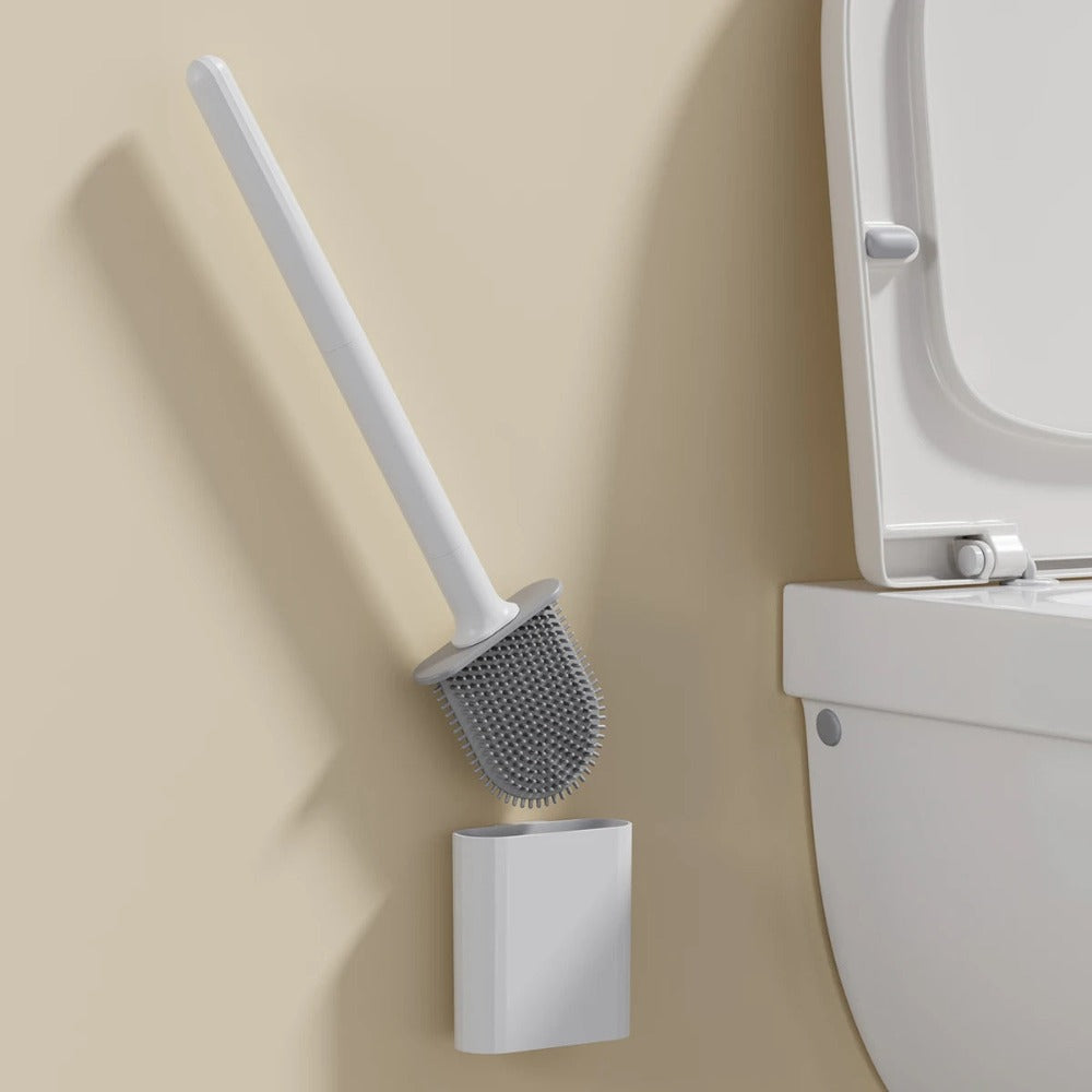 Silicone Toilet Brush – Hygienic Non-Scratch Cleaning Brush with Holder