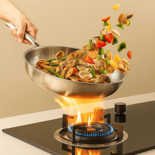 TITAN Premium Titanium Frying Pan – Uncoated Pan for All Hobs