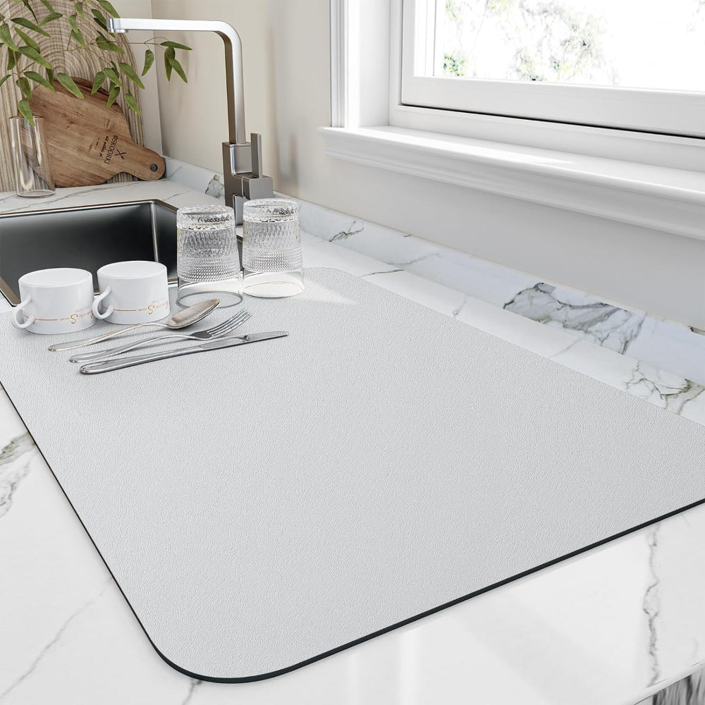 Quick-Dry Kitchen Dish Drying Mat – Highly Absorbent Countertop Mat